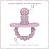 6 Pack 3+ Silicone Teether Pacifier, Teething Toys for Teething Relief & Sensory Exploration, Grainy Textured Baby