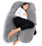 Meiz Pregnancy Pillow, U Shaped Pregnancy Body Pillow with Zipper Removable Cover