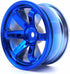 4PCS 1:10 RC Tires and Plastic Wheels Rims for On Road Touring Racing Drift Car, Traxxas HSP HPI (Blue)