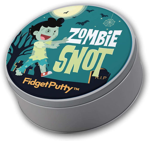 Zombie Snot Fidget Putty - Stress Relief Novelty Gags for Kids, Halloween Stocking Stuffers, Pearl Green Therapy Putty