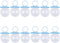 Milageto Pack of 12 Fillable Candy Bottles Pacifier Shaped Baby Favors Blue/Pink, Blue