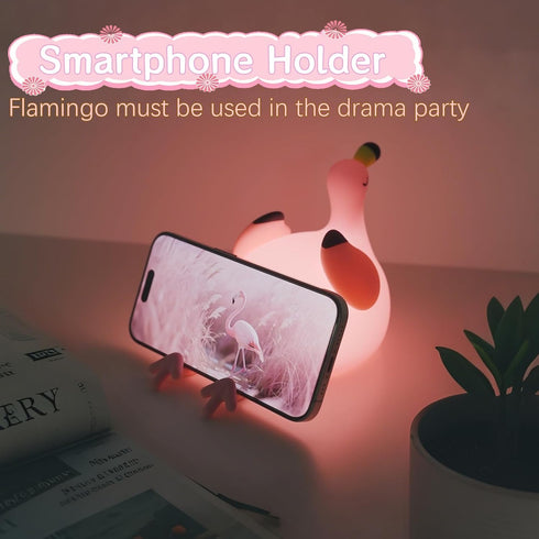 Dimmable YR YRHH-PET Flamingo Cute Night Light, Squishy Lamp Flamingo Decor, Valentines Day Gifts for her, Girls Pink
