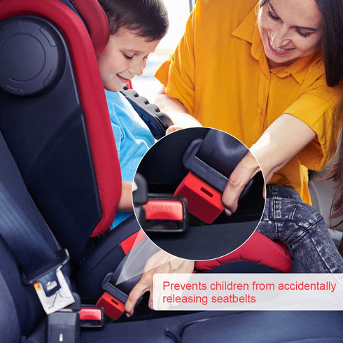 Morlike Silicone Seatbelt Secure Buckle Safety Cover Lock, Prevent Kids from Unbuckling in Car Seat, Fits Most Vehicles