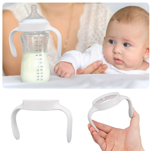 BOXOB 4pcs Baby Bottle Handles for Mam, Ergonomic Bottle Holders Easy Grip Non Slip Ideal for Supporting Babies