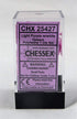 Chessex CHX25427 Opaque Light Purple/White Dice Set, Multicolor