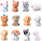 12 Pcs Dog Figures for Kids, Animal Toys Set Cake Toppers, Dog Figurines Collection Playset