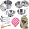 Play Pots and Pans Toys for Kids Kitchen Playset with Mini Stainless Steel Cooking Utensils for Toddlers & Girls