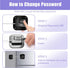 4PCS Self-Adhesive Refrigerator Lock Combination, Child Safety Locks for Kitchen Freezer Door with Password (Black)