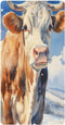 Bseiialft Animal Cow Snow Crib Sheets for Boys Girls Soft and Breathable Cotton