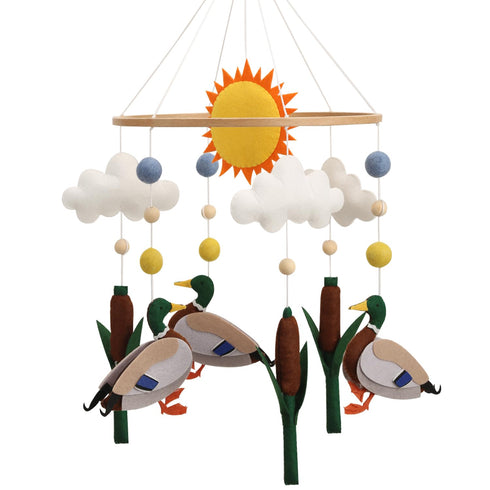 Duck Mobile - Handmade Mallard Duck Mobile with Clouds for a Hunting