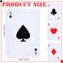 4 Pcs Jumbo Playing Cards - 2.62 ft Tall Giant Deck of Cards for Oversized Casino Theme Party Decorations