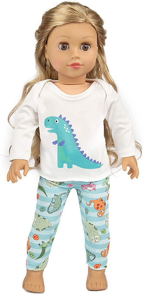 Ecore Fun 18 Inch Doll Clothes Pajamas Tracksuit for 18 Inch Boy or Girl Doll - Birthday Reward Gift