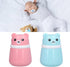 Entatial 2 Body Powder Container, Fine Powder Cartoon Bear Powder Puff Box Pcs No Irritation Durable for Adult