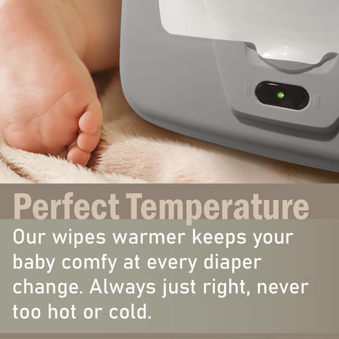 100 GOGO pure Baby Wet Wipes Warmer & Dispenser, Holder and Case - Purple, Playful/Cute, with Easy Press On/Off Switch