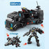 Building Block Robot 27 in 1 SWAT Police Command Truck Kit, 585 PCS Educational Toys for Kids Age 6-12