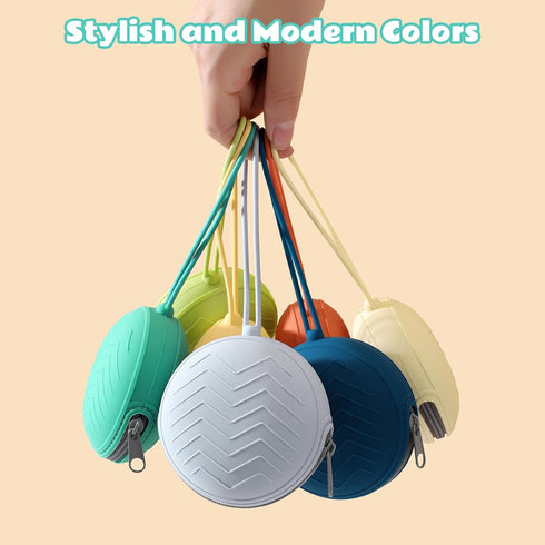 Nupoopy 2-Pack Silicone Pacifier Holder Case- Portable Pacifier Cover Pouch Bag, Pacifier Storage Case for Diaper