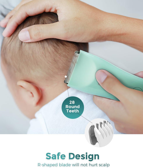 Baby Hair Clippers, Quiet Dual-Mode Hair Cutting for 0-12, Waterproof Rechargeable Cordless Trimmer for Kids
