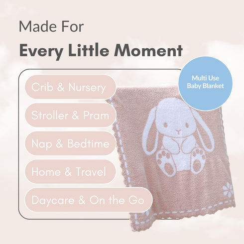 enne. Cozy 34x30in Cozy Ultra-Soft Baby Blanket Cloud-Like Microfiber Newborn Soft Blanket Unisex Gift Blankey
