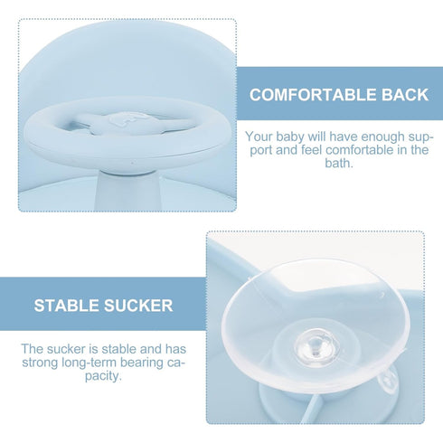 HAMPPLIES Bath Seat with Strong Suction Cups Non-Slip Shower Chair for Lightweight Portable Tub Support for Feeding