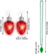 Hicarer 2 Pairs Light-up Bulb Earrings | LED Bulb Christmas Earrings & 2 Pieces Flashing Necklaces for Holiday Favors