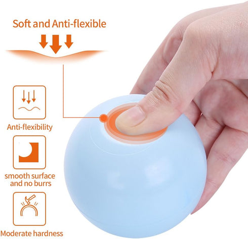 PlayMaty Ball Pit Balls, 2.75 inches, Plastic Phthalate & BPA Free, Crush Proof Stress Balls, Pack of 50 with Storage