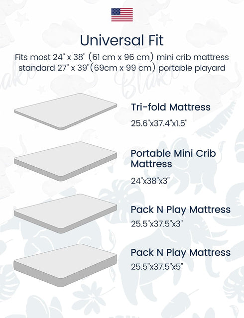 Pack Pack 2 Pack TotAha Premium Soft Graco n Play Sheets Fitted, Super Stretchy Jersey Knit Mini Crib Sheets Fitted