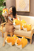 Cartoon Corgi Dog Soft Plush Animal Throw Pillow Plush Toy.