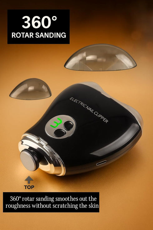 GUNIXA Trimmer 3 Settings, Electric Nail Clipper with USB Charging- Safe & Automatic Nail for Adults, Kids & Seniors