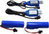 Blomiky 3.7V 1200mAh 2 Pack SM2P 3.7V 1200mAh 2 Li-ion Rechargeable Battery with Plug and USB Cable for Remote Control