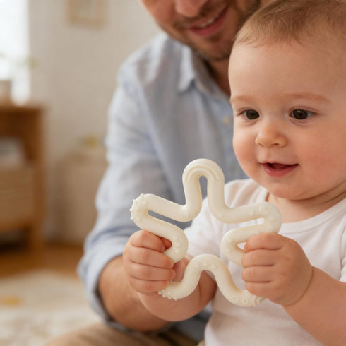 Store 3 Pack 0-6 0-12 0-24 0-36 Fu Coral Flower Ring Teether Baby Teething Toys Silicone Teether Ring Toys for Babies