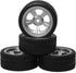 ShareGoo OD 2.55" RC 12mm Hex Plastics Wheel Rims & Rubber Tires for RC 1/10 On-Road Racing