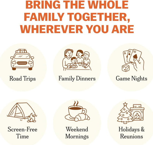 150 TALES Family Edition Conversation Cards for Family Game Night, Adults, Teens, and Kids, Family Dinners