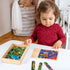 Educational Painted Strip Puzzle Wood Box Set with 8 Scenes from The Animated Children's Show for Ages 3 and Up