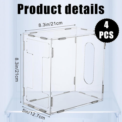 4 8.3 8.3 5 Inch(Clear) Domensi Pcs Breast Milk Storage Tower Freezer Storage Organizer for Milk Freezer Bags
