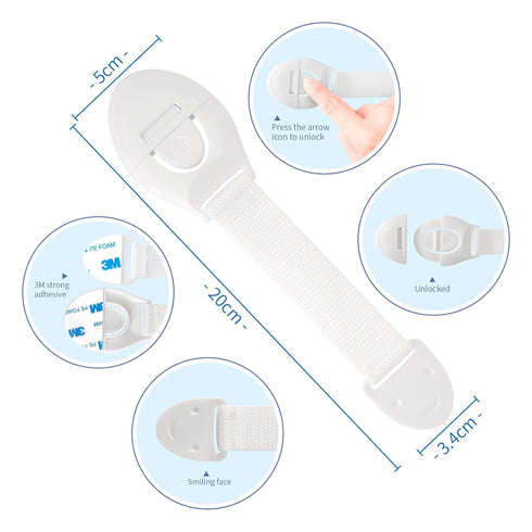 Generic 10 Pack Child Safety Ribbon Locks.