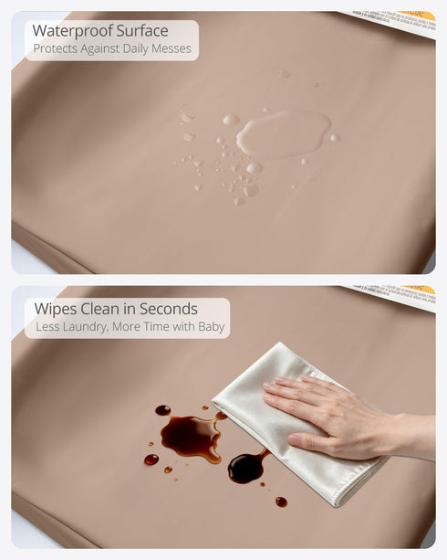 32x16 Baby Changing Pad, Changing Table Pads, Vegan Leather Wipeable Changing Pad, in Waterproof Diaper Baby Changing