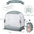 L RUNNZER Baby Crib Tent, Pop Up Crib Canopy to Keep Baby from Climbing Out, Safety Crib Net Mosquitoes Net