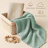 Set 2 Set, Muslin Swaddle Blankets of Green & Beige Baby Boy Blanket Breathable Muslin Baby Swaddles, Soft Receiving