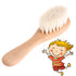 Shinycome Wooden Baby Safety Comb Woolen H Brush Care Kids Massage Baby Kit Safety