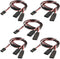 5Pack ShareGoo 30CM 1 Male JR Plug to 2 Female JR Plug Y Cables for RC Car Trucks Airplanes