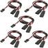 5Pack ShareGoo 30CM 1 Male JR Plug to 2 Female JR Plug Y Cables for RC Car Trucks Airplanes