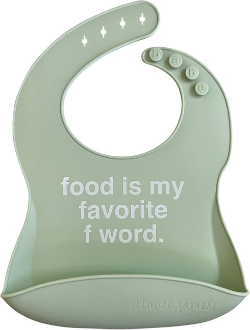 Denver James Adjustable Silicone Feeding Bibs - Waterproof and Dishwasher Safe