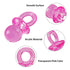 Super Z Outlet Mini Acrylic Baby Pacifiers for Baby Shower Decorations, 144 Pieces (Pink)