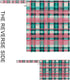 Haskirky 2 Turquoise Pink Tartan Pcs Cloth Diaper Wet Dry Bags,Waterproof and Washable Bag for Travel Reusable Wet Bag