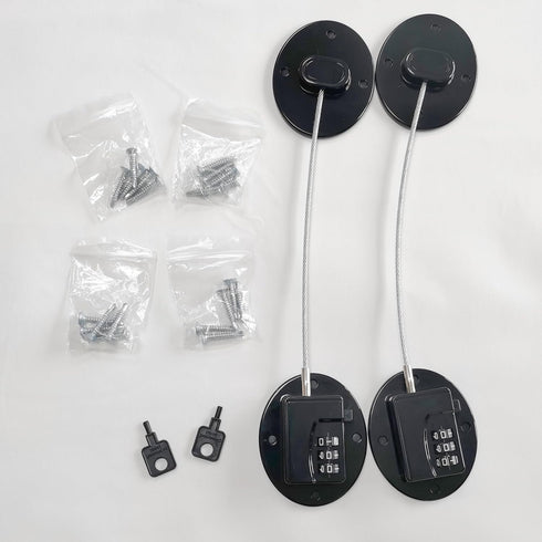 AOSITE Refrigerator Lock, Combination Black Combo Locks for Adults, 2 Pcs Child Safe