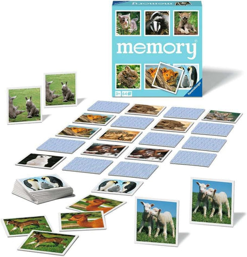 Ravensburger Animal Babies Memory Game, Engaging Picture Matching Game for Kids, Ideal for Ages 3 and Up