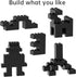 Classic Bulk Brick Block 2x4, 200 Piece Building Brick Black, Creative Play Set Compatible with Lego Parts and Pieces