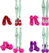 Barwa 10 Pairs Doll Shoes Accessories, Fashion High Heels, Sandals & Boots Pack