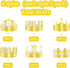 TUPARKA 30 Pcs Paper Crown Golden King Crowns, Gold Foil Party Crown Hat Cap for Birthday Celebration, Baby Shower