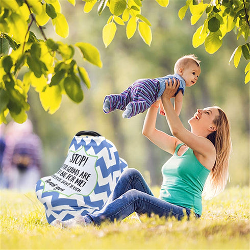 Metplus Stretchy Infant Car Seat Canopy, Metplus Baby Carseat Cover, Soft Nursing Breastfeeding Cover, Multi Use